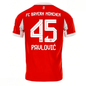 Echipament fotbal Bayern Munich Aleksandar Pavlovic #45 Tricou Acasa 2025-26 pentru bărbați