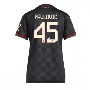 Echipament fotbal Bayern Munich Aleksandar Pavlovic #45 Tricou Treilea 2025-26 pentru femei mânecă scurtă