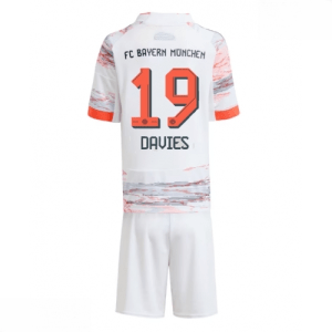 Echipament fotbal Bayern Munich Alphonso Davies #19 Tricou Deplasare 2025-26 pentru copii set fotbal
