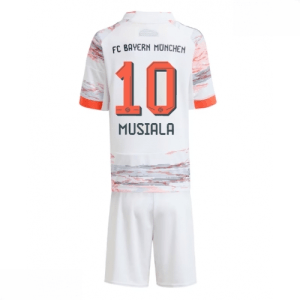 Echipament fotbal Bayern Munich Jamal Musiala #10 Tricou Deplasare 2025-26 pentru copii set fotbal