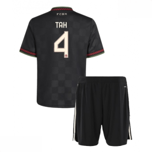 Echipament fotbal Bayern Munich Jonathan Tah #4 Tricou Treilea 2025-26 pentru copii set fotbal