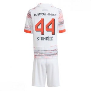 Echipament fotbal Bayern Munich Josip Stanisic #44 Tricou Deplasare 2025-26 pentru copii set fotbal