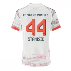 Echipament fotbal Bayern Munich Josip Stanisic #44 Tricou Deplasare 2025-26 pentru femei mânecă scurtă