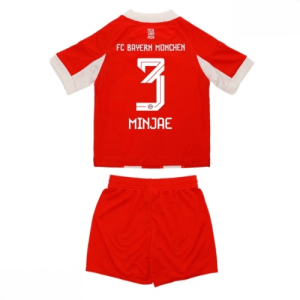 Echipament fotbal Bayern Munich Kim Min-jae #3 Tricou Acasa 2025-26 pentru copii set fotbal