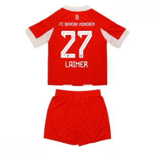 Echipament fotbal Bayern Munich Konrad Laimer #27 Tricou Acasa 2025-26 pentru copii set fotbal