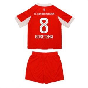 Echipament fotbal Bayern Munich Leon Goretzka #8 Tricou Acasa 2025-26 pentru copii set fotbal