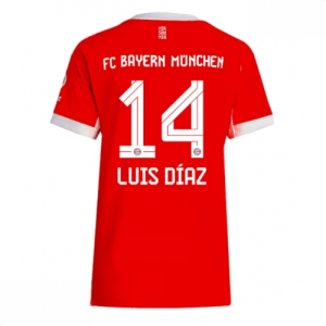 Echipament fotbal Bayern Munich Luis Diaz #14 Tricou Acasa 2025-26 pentru femei mânecă scurtă