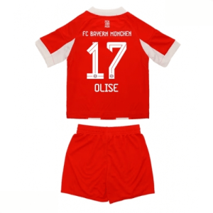 Echipament fotbal Bayern Munich Michael Olise #17 Tricou Acasa 2025-26 pentru copii set fotbal