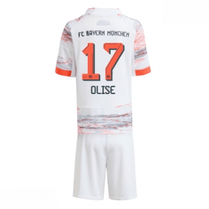 Echipament fotbal Bayern Munich Michael Olise #17 Tricou Deplasare 2025-26 pentru copii set fotbal