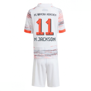 Echipament fotbal Bayern Munich Nicolas Jackson #11 Tricou Deplasare 2025-26 pentru copii set fotbal