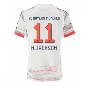 Echipament fotbal Bayern Munich Nicolas Jackson #11 Tricou Deplasare 2025-26 pentru femei mânecă scurtă