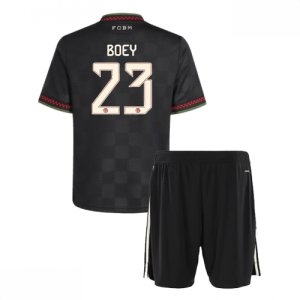 Echipament fotbal Bayern Munich Sacha Boey #23 Tricou Treilea 2025-26 pentru copii set fotbal