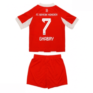 Echipament fotbal Bayern Munich Serge Gnabry #7 Tricou Acasa 2025-26 pentru copii set fotbal