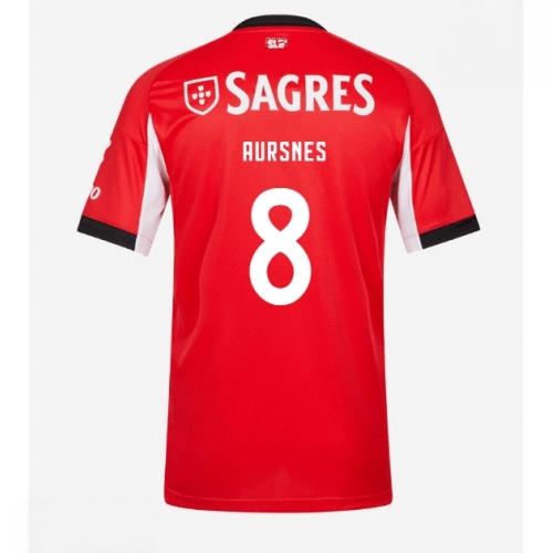 Echipament fotbal Benfica Fredrik Aursnes #8 Tricou Acasa 2025-26 pentru bărbați 1 Echipament fotbal Benfica Fredrik Aursnes #8 Tricou Acasa 2025-26 pentru bărbați