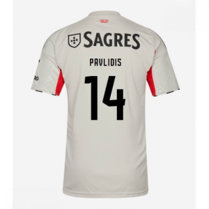 Echipament fotbal Benfica Vangelis Pavlidis #14 Tricou Deplasare 2025-26 pentru bărbați