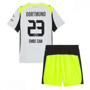 Echipament fotbal Borussia Dortmund Emre Can #23 Tricou Deplasare 2025-26 pentru copii set fotbal