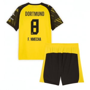 Echipament fotbal Borussia Dortmund Felix Nmecha #8 Tricou Acasa 2025-26 pentru copii set fotbal
