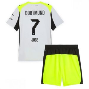 Echipament fotbal Borussia Dortmund Jobe Bellingham #7 Tricou Deplasare 2025-26 pentru copii set fotbal
