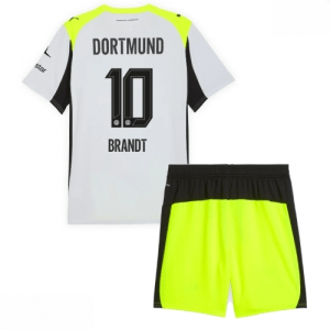 Echipament fotbal Borussia Dortmund Julian Brandt #10 Tricou Deplasare 2025-26 pentru copii set fotbal