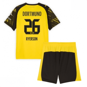 Echipament fotbal Borussia Dortmund Julian Ryerson #26 Tricou Acasa 2025-26 pentru copii set fotbal