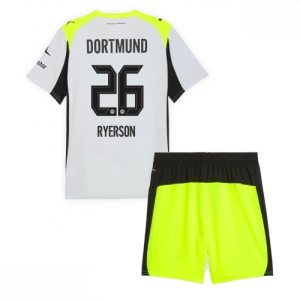 Echipament fotbal Borussia Dortmund Julian Ryerson #26 Tricou Deplasare 2025-26 pentru copii set fotbal