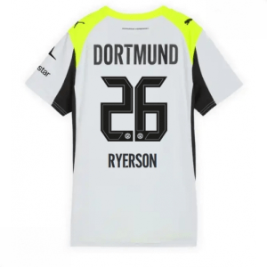 Echipament fotbal Borussia Dortmund Julian Ryerson #26 Tricou Deplasare 2025-26 pentru femei mânecă scurtă