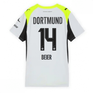 Echipament fotbal Borussia Dortmund Maximilian Beier #14 Tricou Deplasare 2025-26 pentru femei mânecă scurtă