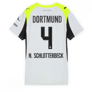 Echipament fotbal Borussia Dortmund Nico Schlotterbeck #4 Tricou Deplasare 2025-26 pentru femei mânecă scurtă