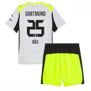 Echipament fotbal Borussia Dortmund Niklas Sule #25 Tricou Deplasare 2025-26 pentru copii set fotbal