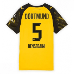 Echipament fotbal Borussia Dortmund Ramy Bensebaini #5 Tricou Acasa 2025-26 pentru femei mânecă scurtă