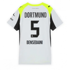 Echipament fotbal Borussia Dortmund Ramy Bensebaini #5 Tricou Deplasare 2025-26 pentru femei mânecă scurtă