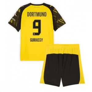 Echipament fotbal Borussia Dortmund Serhou Guirassy #9 Tricou Acasa 2025-26 pentru copii set fotbal