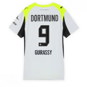 Echipament fotbal Borussia Dortmund Serhou Guirassy #9 Tricou Deplasare 2025-26 pentru femei mânecă scurtă