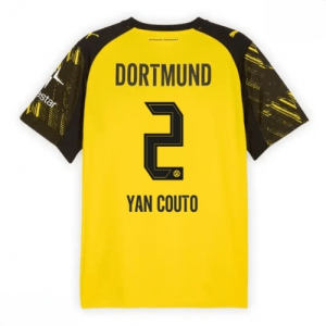 Echipament fotbal Borussia Dortmund Yan Couto #2 Tricou Acasa 2025-26 pentru bărbați