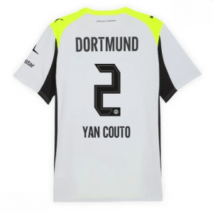Echipament fotbal Borussia Dortmund Yan Couto #2 Tricou Deplasare 2025-26 pentru bărbați