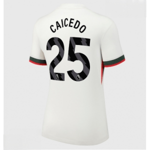 Echipament fotbal Chelsea Moises Caicedo #25 Tricou Deplasare 2025-26 pentru femei mânecă scurtă