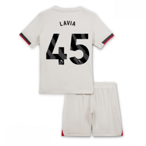 Ieftine Echipament fotbal Chelsea Romeo Lavia #45 Tricou Deplasare 2025-26 pentru copii + șort