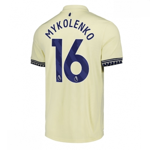 Echipament fotbal Everton Vitaliy Mykolenko #16 Tricou Deplasare 2025-26 pentru bărbați 1 Echipament fotbal Everton Vitaliy Mykolenko #16 Tricou Deplasare 2025-26 pentru bărbați