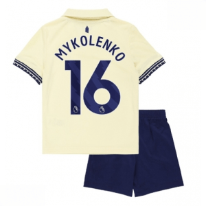 Echipament fotbal Everton Vitaliy Mykolenko #16 Tricou Deplasare 2025-26 pentru copii tricou și pantaloni