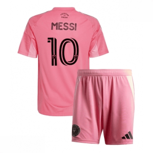 Echipament fotbal Inter Miami Lionel Messi #10 Tricou Acasa 2025-26 pentru copii set