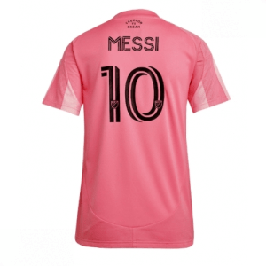 Echipament fotbal Inter Miami Lionel Messi #10 Tricou Acasa 2025-26 pentru femei mânecă scurtă