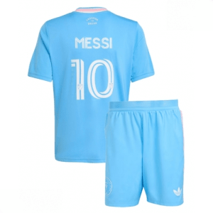 Echipament fotbal Inter Miami Lionel Messi #10 Tricou Treilea 2025-26 pentru copii set