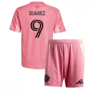 Echipament fotbal Inter Miami Luis Suarez #9 Tricou Acasa 2025-26 pentru copii set