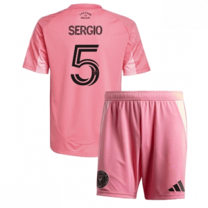 Echipament fotbal Inter Miami Sergio Busquets #5 Tricou Acasa 2025-26 pentru copii set