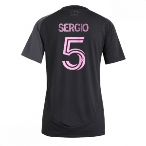 Echipament fotbal Inter Miami Sergio Busquets #5 Tricou Deplasare 2025-26 pentru femei mânecă scurtă