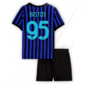 Echipament fotbal copii Inter Milan Alessandro Bastoni #95 Tricou Acasa 2025-26 pentru copii set