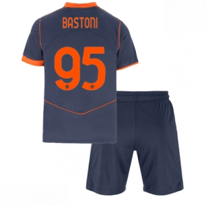 Echipament fotbal Inter Milan copii Alessandro Bastoni #95 Tricou Treilea 2025-26 tricou + șort