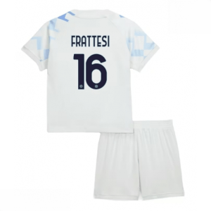 Echipament fotbal Inter Milan copii Davide Frattesi #16 Tricou Deplasare 2025-26 tricou + șort
