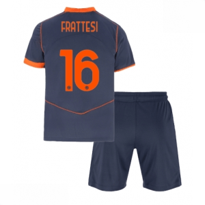 Echipament fotbal Inter Milan copii Davide Frattesi #16 Tricou Treilea 2025-26 tricou + șort