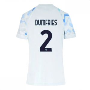 Echipament fotbal Inter Milan Denzel Dumfries #2 Tricou Deplasare 2025-26 pentru femei mânecă scurtă